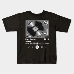 Bad Brains ~ Vintage Turntable Music Kids T-Shirt